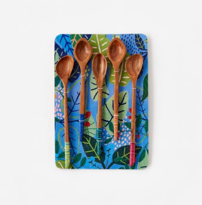 Patterned Wood Spoon Set