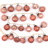 Pink Embossed Mercury Glass Ornament Garland