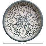 Blue & Cream Color Hand-Painted Stoneware Pet Bowl - 2 Sizes