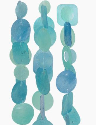 Blue & Turquoise Capiz Chime - 2 Sizes