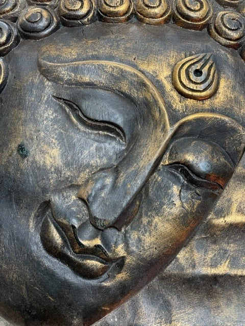 Wood Carved Buddha Relief