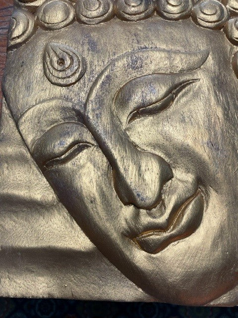 Wood Carved Buddha Relief