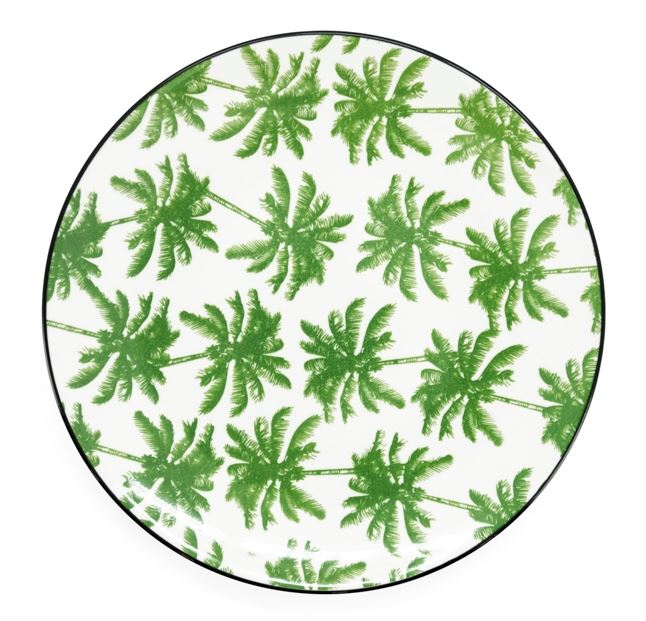 Kiri Porcelain Plate Bahama Palm