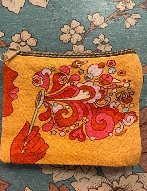 Good Vibes Canvas Coin Purse - 6 Styles