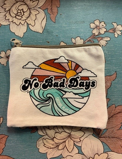 Good Vibes Canvas Coin Purse - 6 Styles