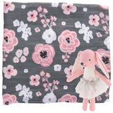 Muslin Baby Blanket with Stuffed Animal - 4 Styles