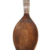 Decorative Mango Wood Fish Shaped Wall Hanging Spoon with Hand-Painted White Pattern - 3 Styles