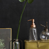 Glass Vase in Metal Stand