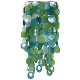 Tide Pool Teal Capiz Chandelier Chimes