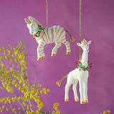 Fruity Zebra & Giraffe Ornament