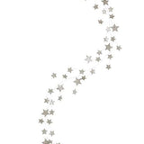 72"L Glitter Star Garland, Silver Finish