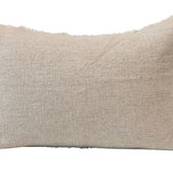 24" x 16" Linen Blend Lumbar Pillow with Frayed Edges