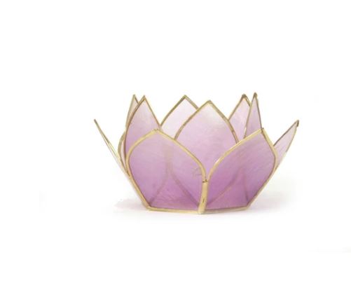 Mini Gemstone Lotus Tealight Holder - 11 Colors