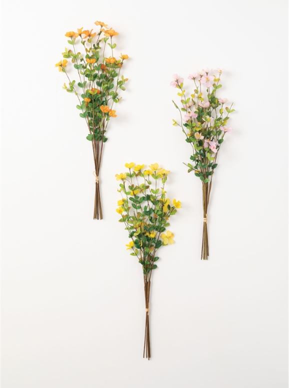 Faux Wildflower Bouquet - 3 Colors