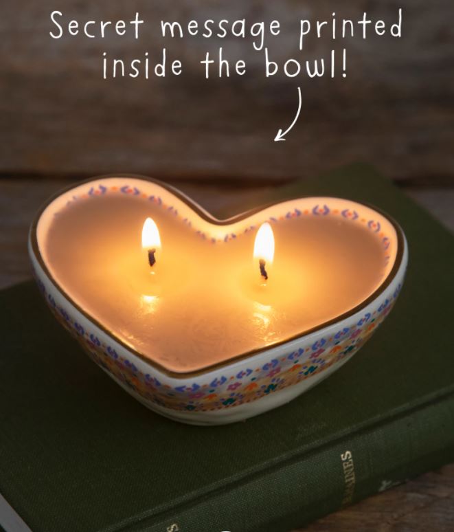 "You Are So Loved" Heart Shaped Secret Message Candle
