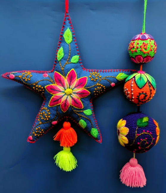 Peruvian Embroidered Stars