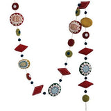 72"L Wool Felt Ornament Garland, Multi Color