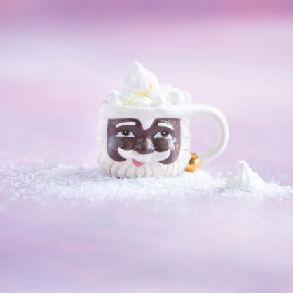 Brown & Black Papa Noel Mug