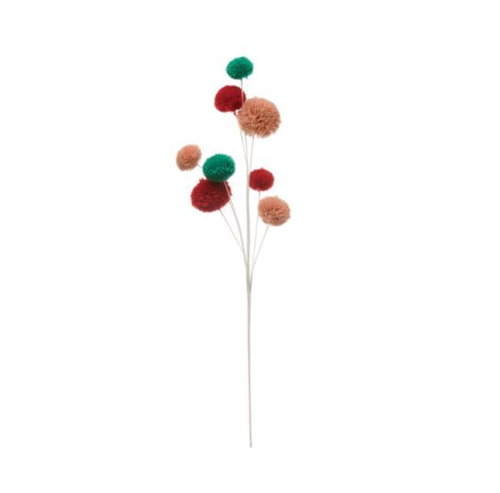 Pom Pom Branch, Multi Color - 2 Sizes