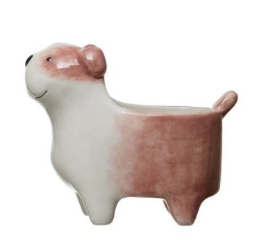 Hand-Painted Ceramic Dog Planter - 4 Styles