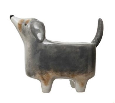 Hand-Painted Ceramic Dog Planter - 4 Styles