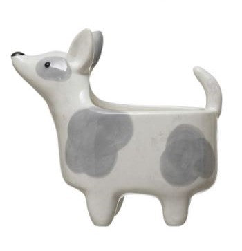 Hand-Painted Ceramic Dog Planter - 4 Styles