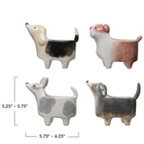 Hand-Painted Ceramic Dog Planter - 4 Styles