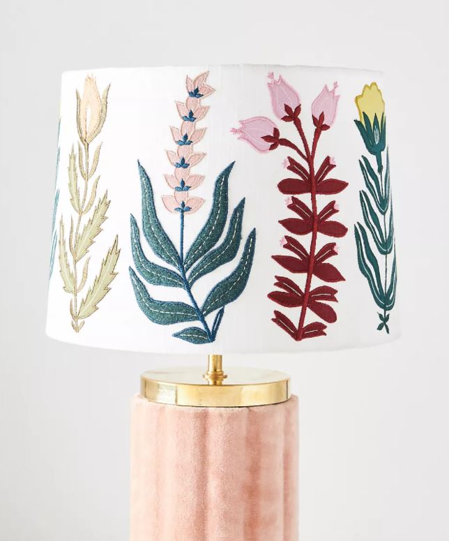 Embroidered Lamp Shades