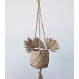 Straw and Jute Rope Hanging Planter