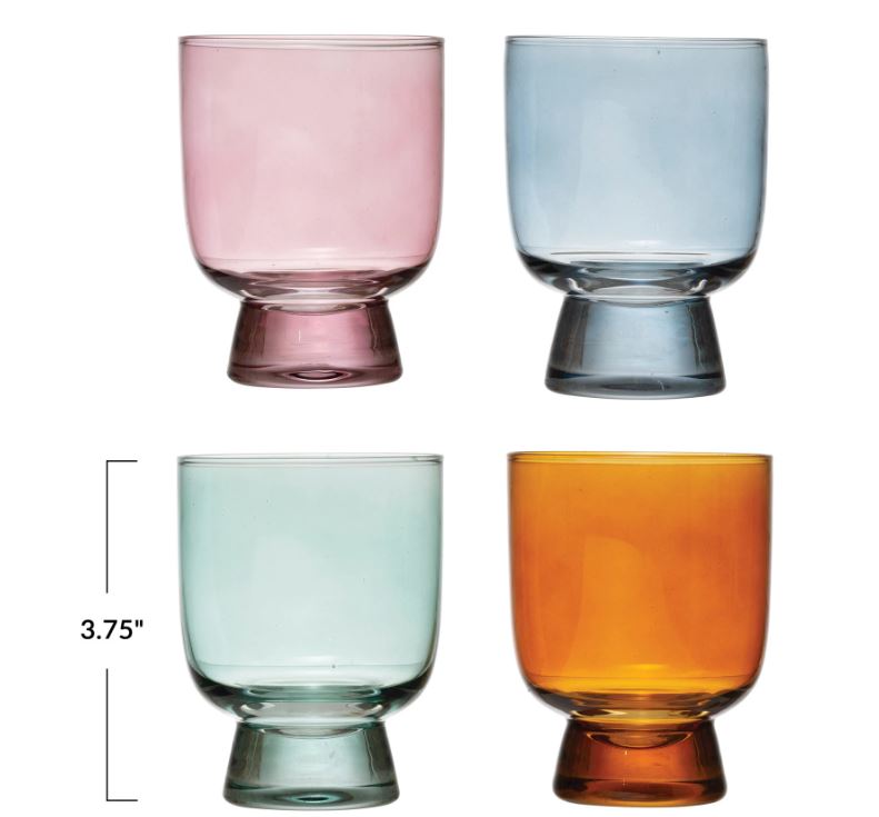 6 oz. Drinking Glass - 4 Colors