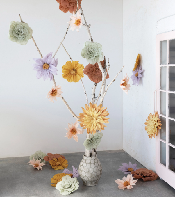 Handmade Paper Flower Wall Décor - 6 Styles