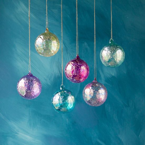 Ripple Iridescent Ball Ornament - 6 Colors