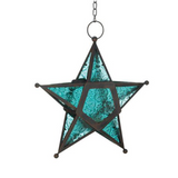 Moroccan Star Glass Lantern - 5 Colors