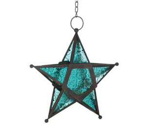Moroccan Star Glass Lantern - 5 Colors