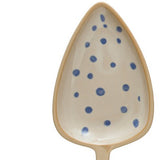 Hand-Painted Stoneware Leaf Shaped Dish