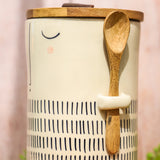 Expression Canisters with Lid & Spoon - 3 Styles