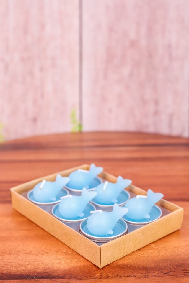 Whale TeaLight Candles - 3 Colors