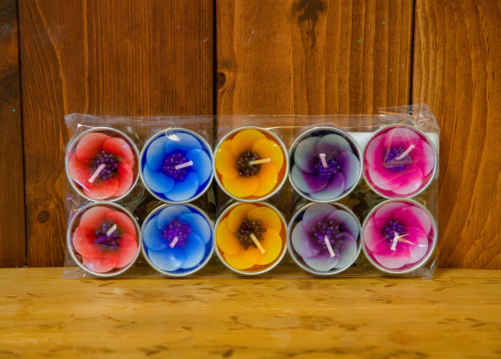 Plumeria Flower TeaLight Candles - Scented/Unscented - 3 Styles