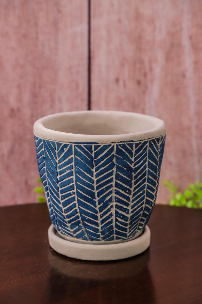 Blue Elemental Ceramic Planter - 3 Styles
