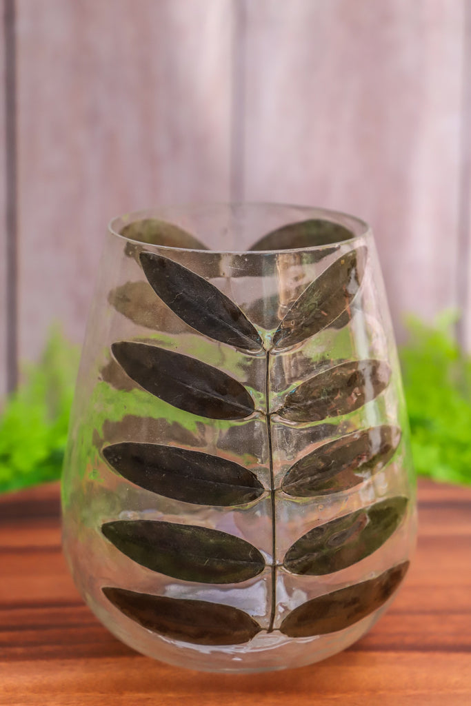 Glass Leaf Lantern
