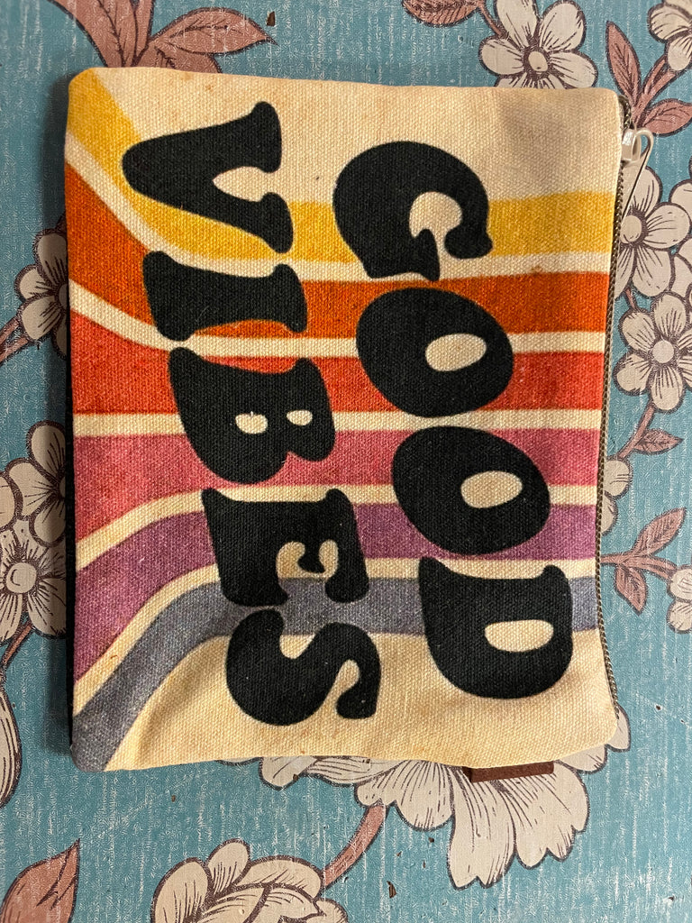 Good Vibes Canvas Coin Purse - 6 Styles