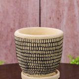 Black Elemental Ceramic Planter - 3 Styles