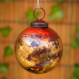 4" Marble Glass Ball Ornament - 6 Colors