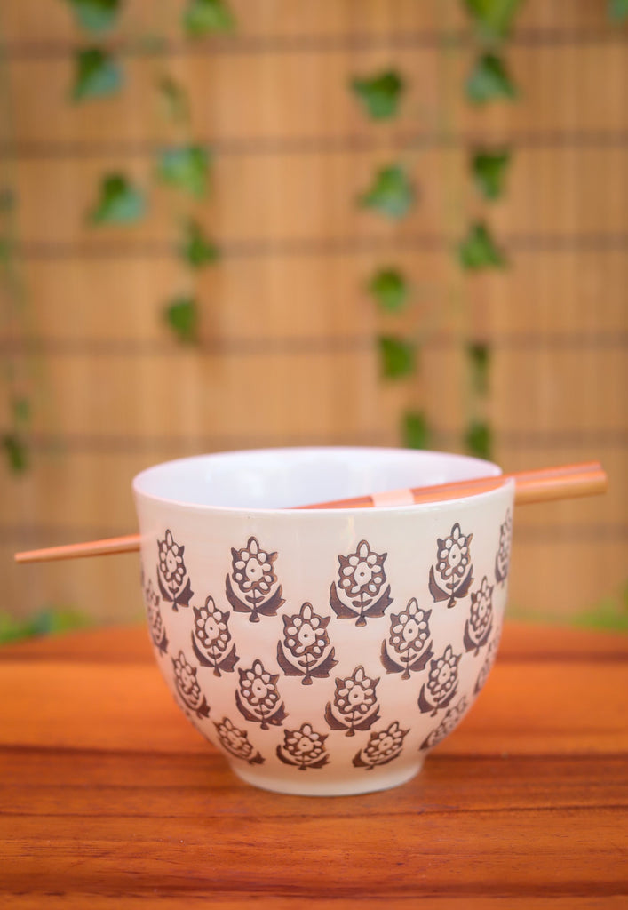 Noodle Bowl and Chopstick Set - 6 Styles