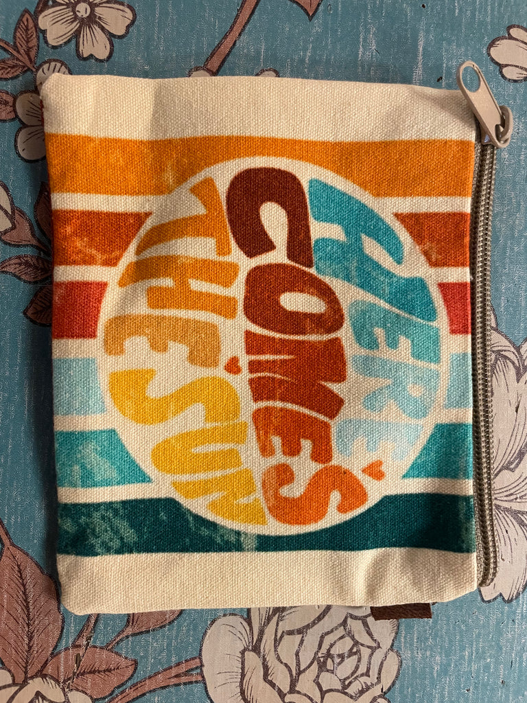 Good Vibes Canvas Coin Purse - 6 Styles