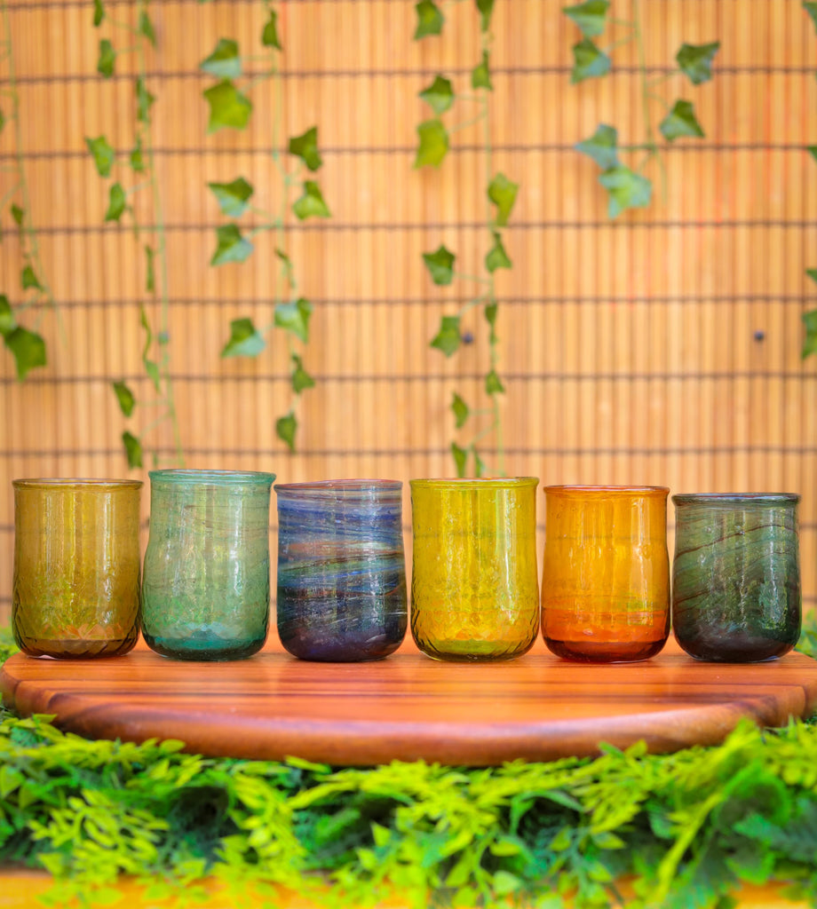 Small Hand-Blown Drinking Glass - 6 Colors