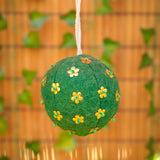 Wool Ornament with Metal Detail - 5 Colors