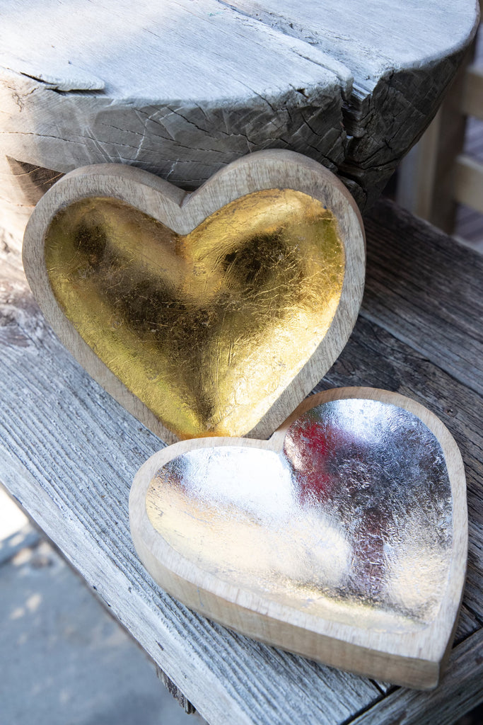 Mango Wood Heart Tray - 2 Colors