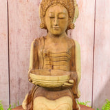 Hand-Carved Wood Lakshmi Statue