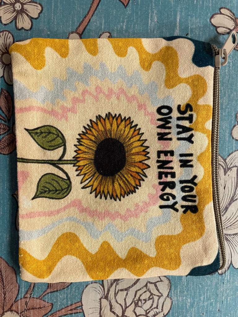Good Vibes Canvas Coin Purse - 6 Styles